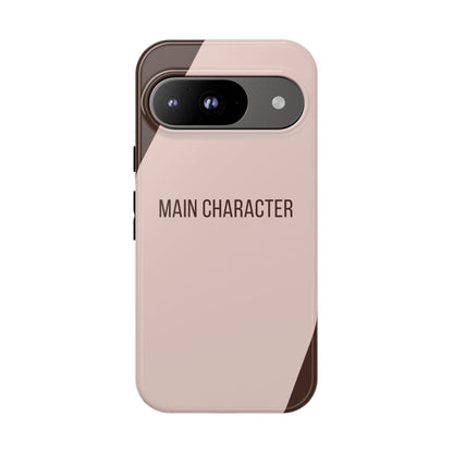 Google Pixel 9 / Glossy Phone Case - Sassy Statement Case ’Main Character’ in Pink & Brown