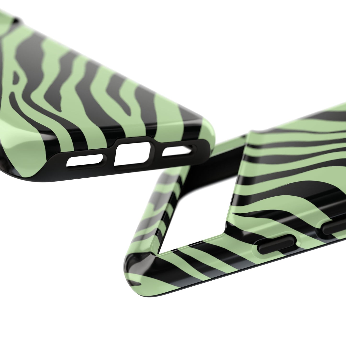 Modern Mint Zebra Print Phone Case