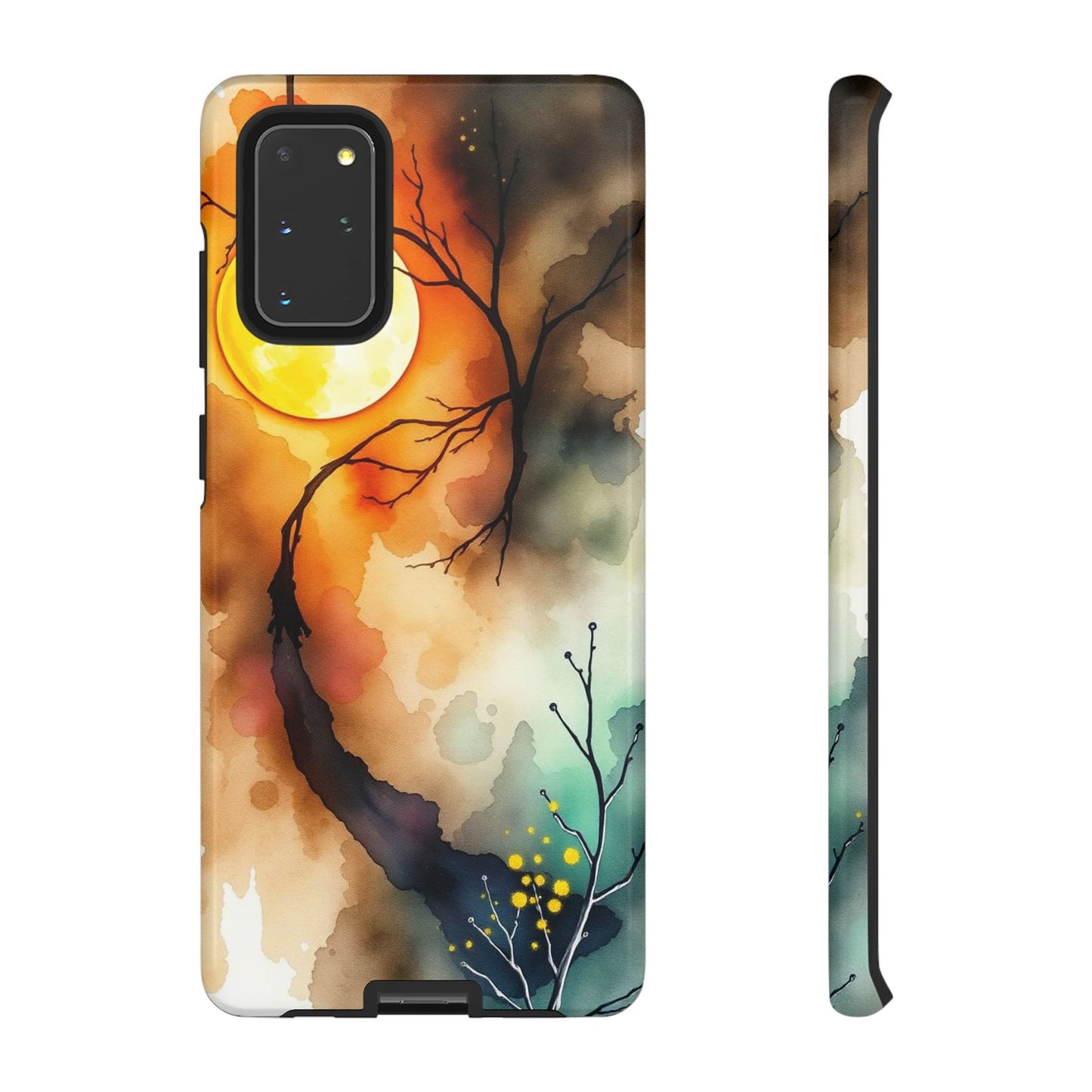Samsung Galaxy S20+ / Glossy Phone Case - Abstract Watercolour Gothic Scene Phone Case