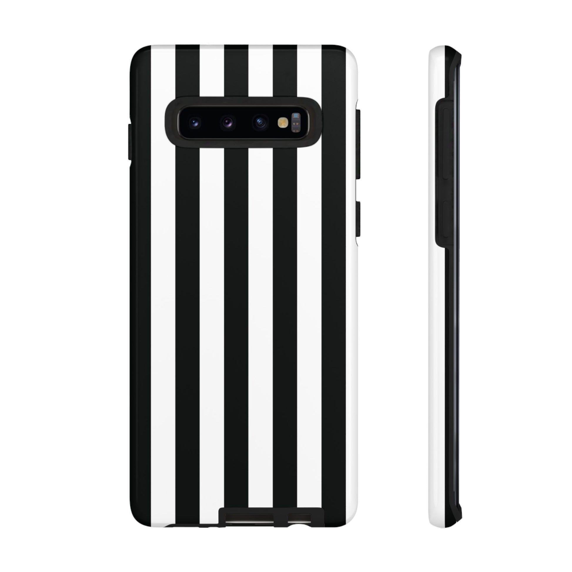 Simple Black & White Stripe Pattern Phone Case - White Phone Case