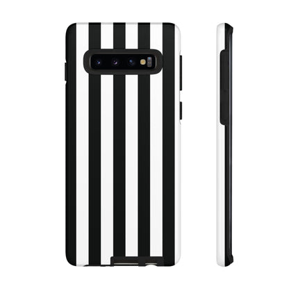 Samsung Galaxy S10 / Glossy Phone Case - Simple Black & White Stripe Pattern Phone Case