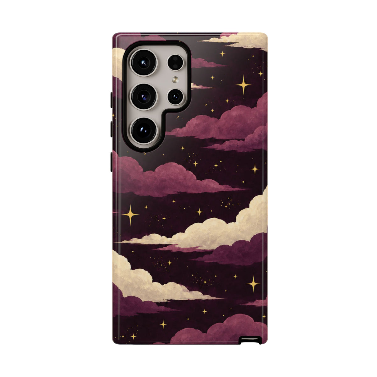 Illustrated Plum Clouds & Stars Phone Case