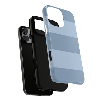 Light Blue Horizontal Stripe Pattern Phone Case - Blue Phone Case