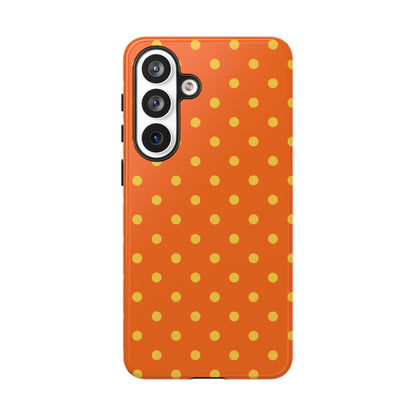 Trendy Orange & Yellow Dot Pattern Phone Case