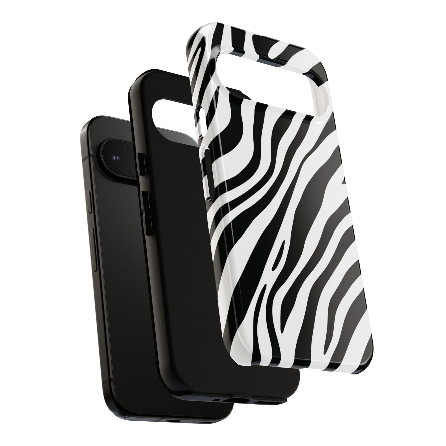 Modern Monochrome Zebra Print Phone Case