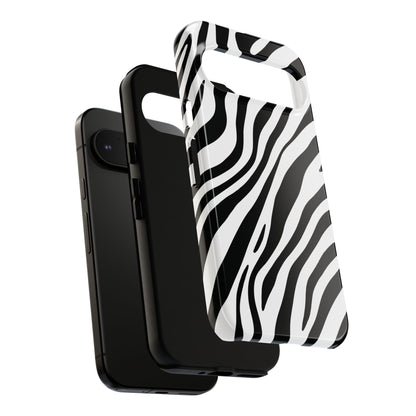Modern Monochrome Zebra Print Phone Case