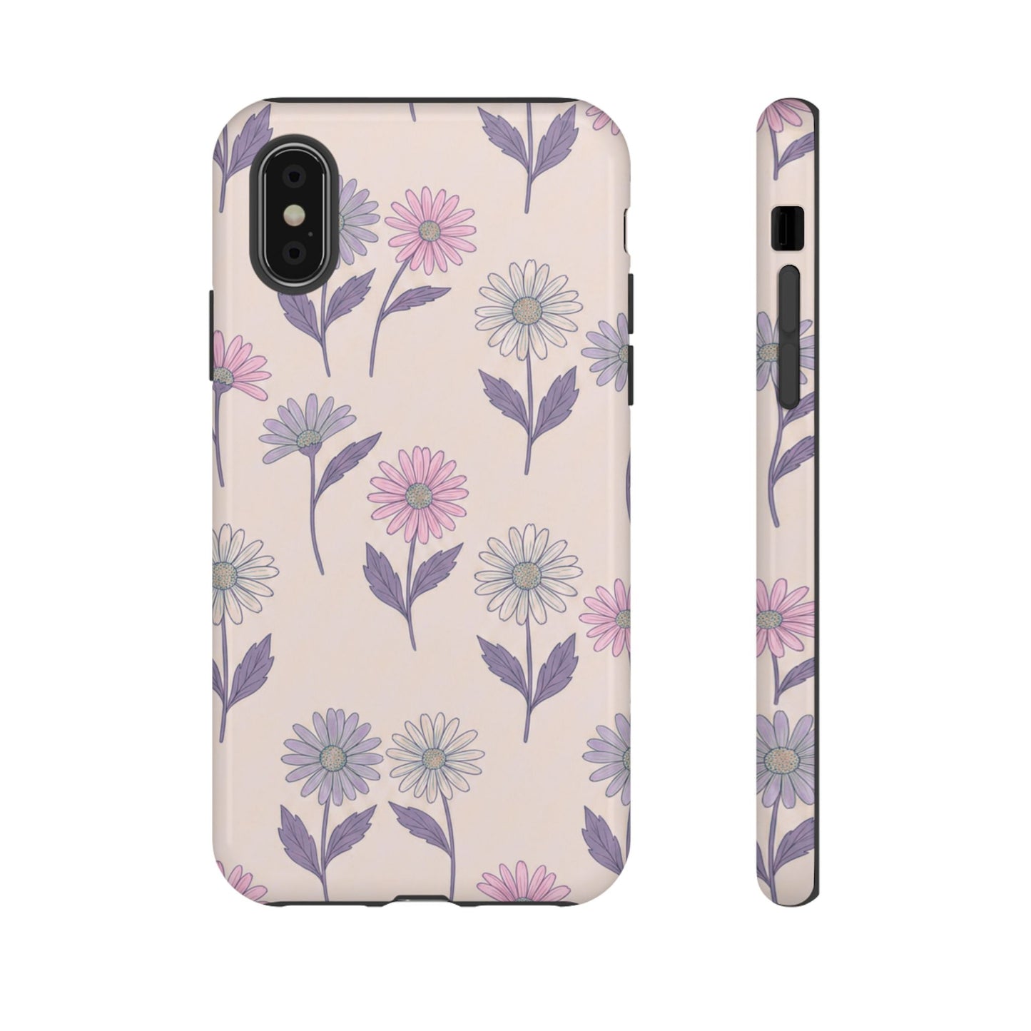 Pretty Pink & Purple Daisy Pattern Phone Case