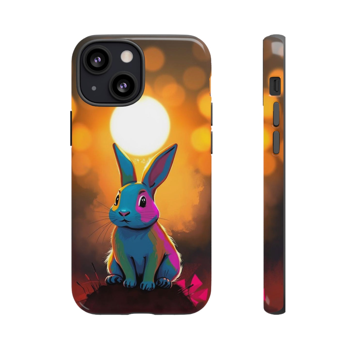 iPhone 13 Mini / Glossy Phone Case - Pop Art Rabbit Design Phone Case