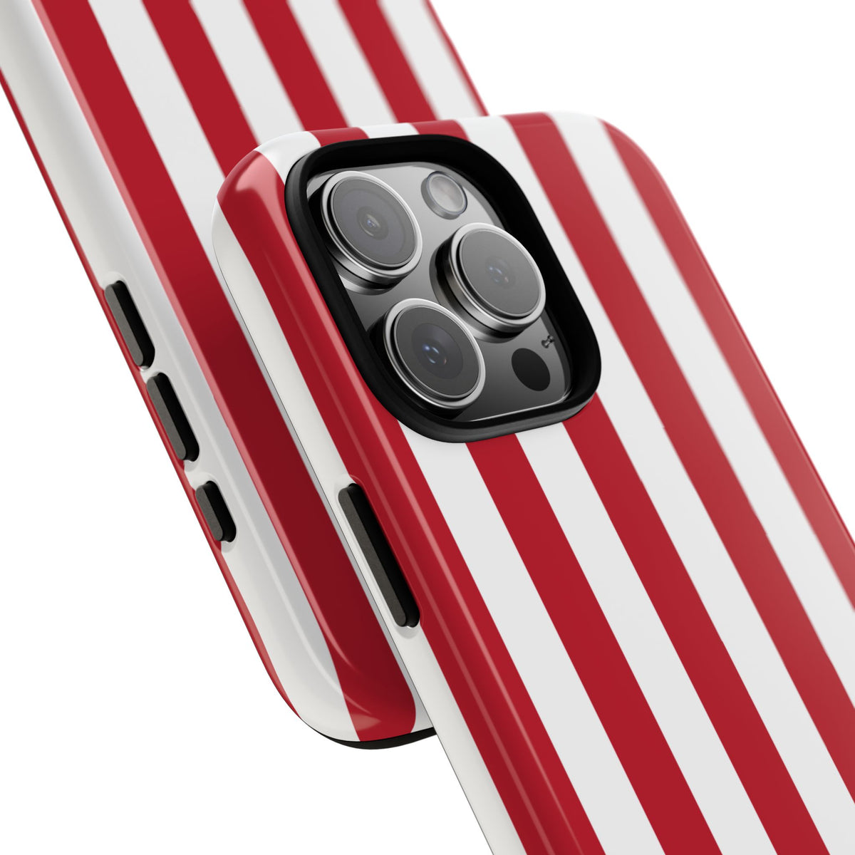 Simple Dark Pink & White Stripe Pattern Phone Case - Pink Phone Case