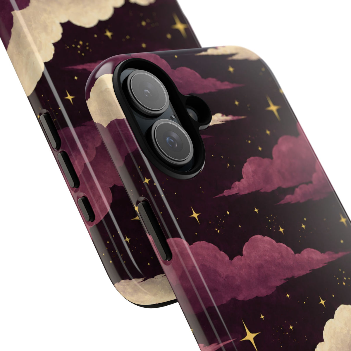 Illustrated Plum Clouds & Stars Phone Case