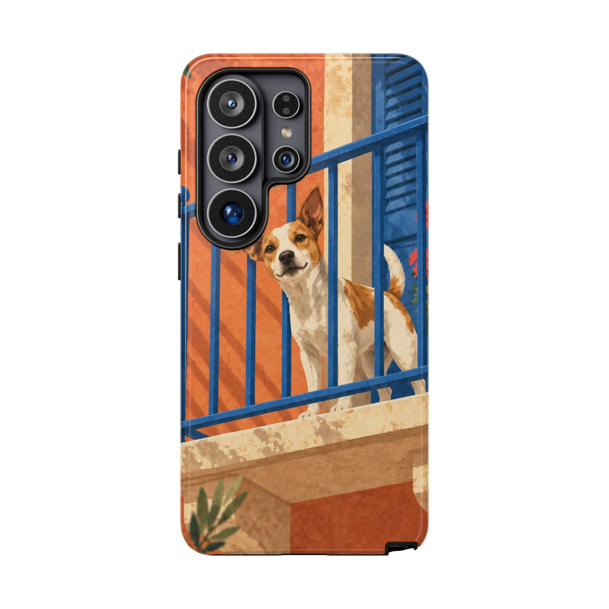 Jack Russell Terrier Balcony Busybody Phone Case - Multicolor Phone Case - Samsung Galaxy S26 Ultra / Glossy
