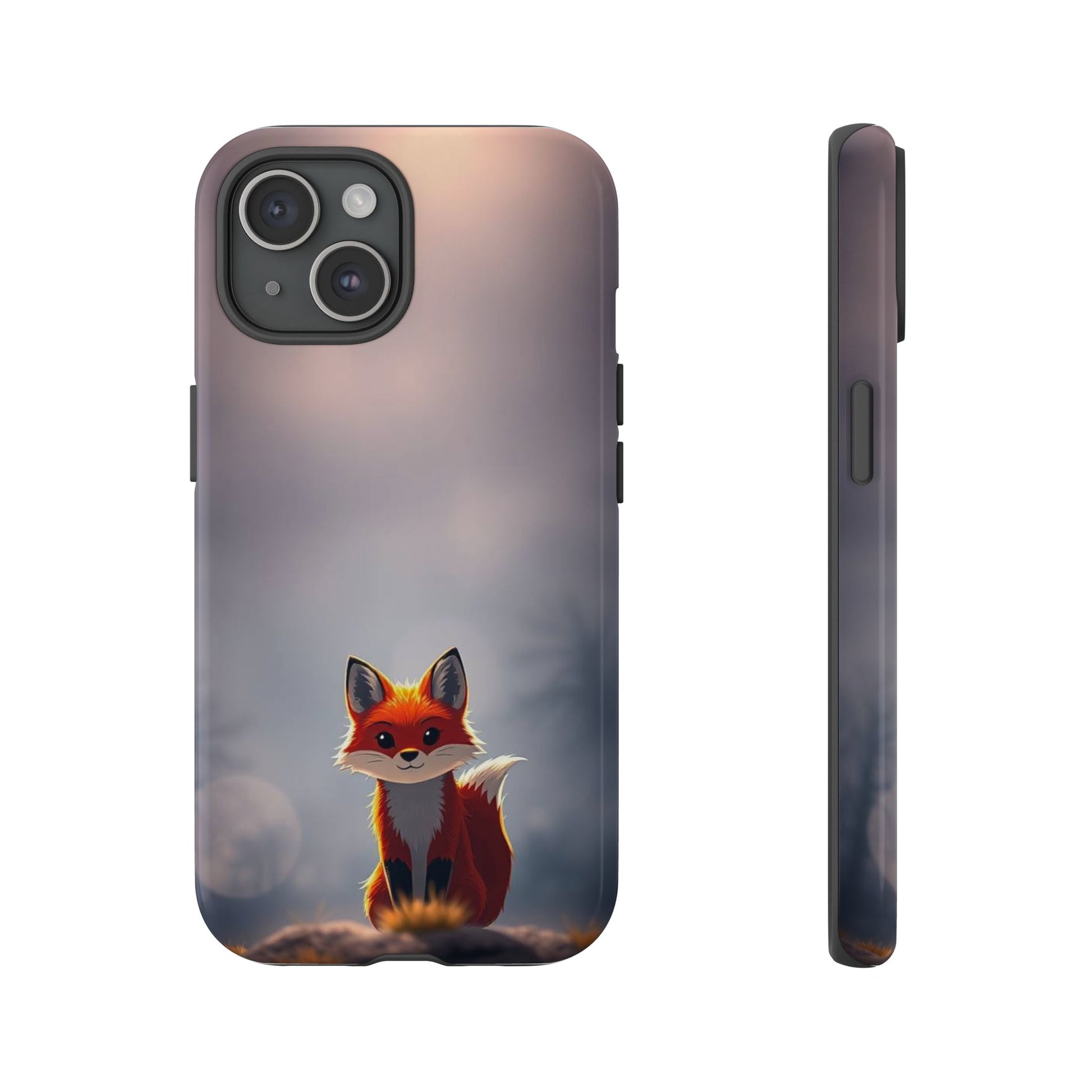 Cute Gothic Fox Design Phone Case - Multicolor Phone Case - iPhone 15 / Glossy