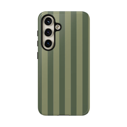 Green Stripe Pattern Phone Case - Green Phone Case - Samsung Galaxy S24 / Glossy
