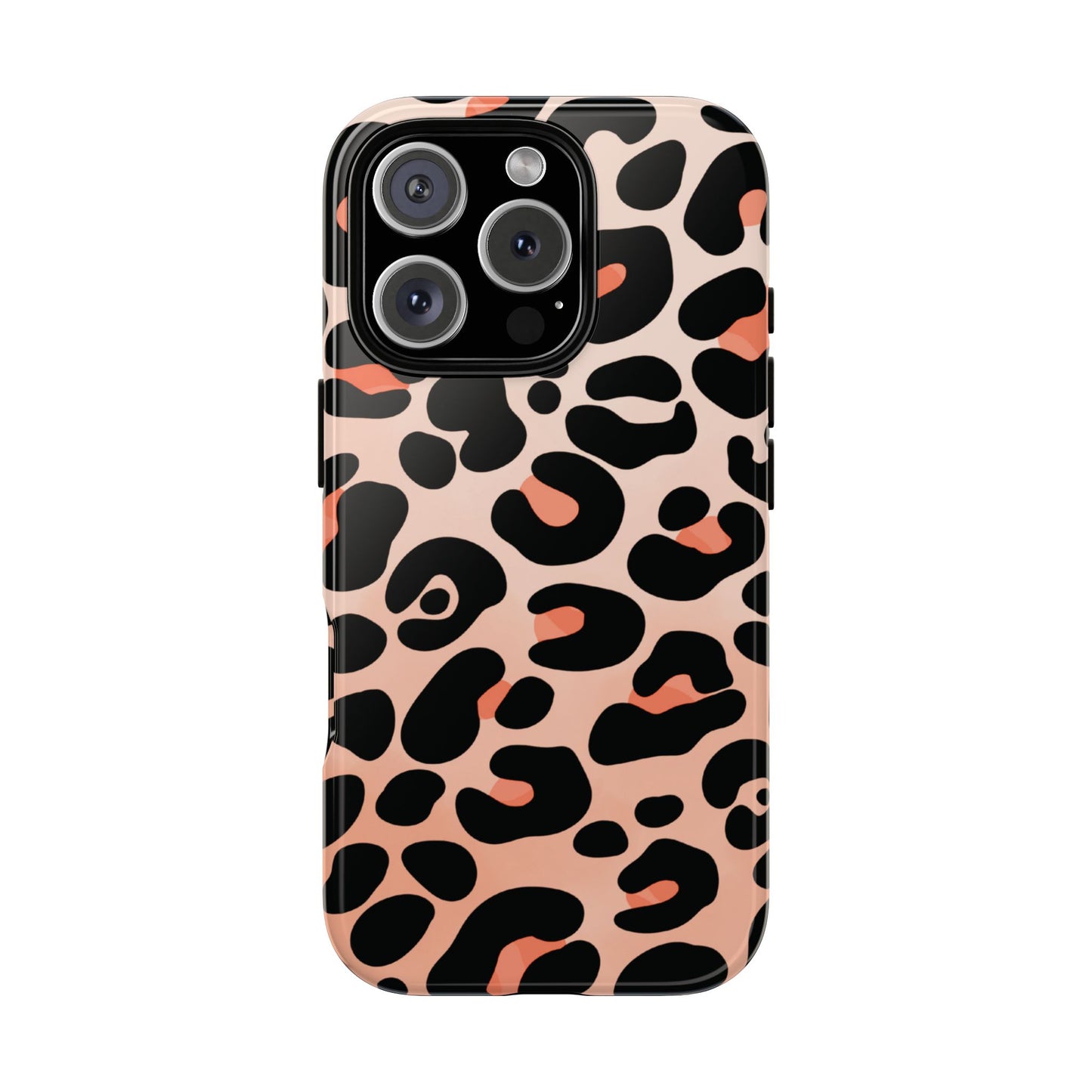 Elegant Peach Leopard Print Phone Case