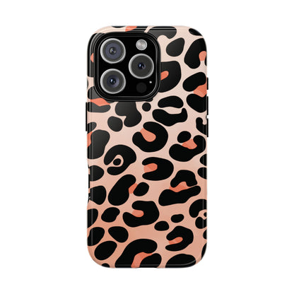 Elegant Peach Leopard Print Phone Case