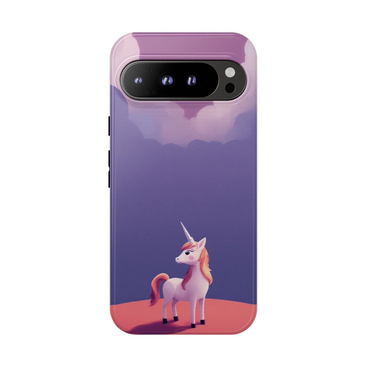 Google Pixel 9 Pro XL / Glossy Phone Case - Cute Unicorn & Cloud Design Phone Case