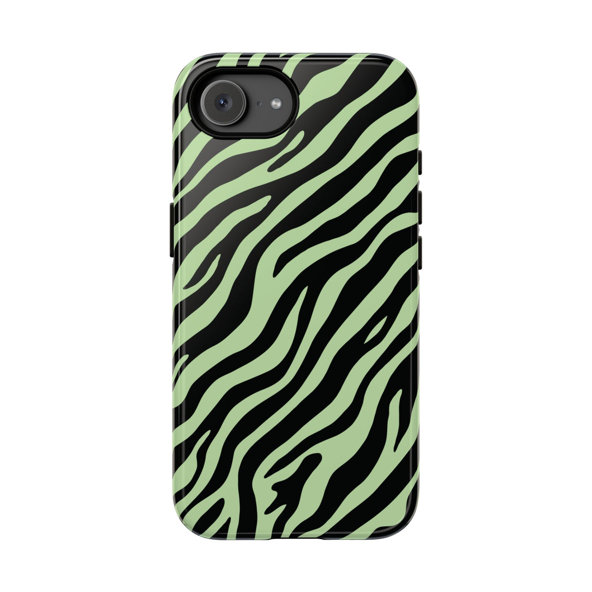 Stylish Mint Zebra Print Phone Case - Green Phone Case - iPhone 17e / Glossy