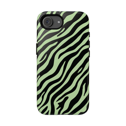 Stylish Mint Zebra Print Phone Case - Green Phone Case - iPhone 17e / Glossy
