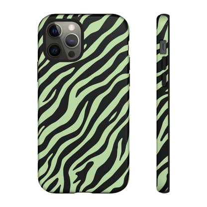 Stylish Mint Zebra Print Phone Case