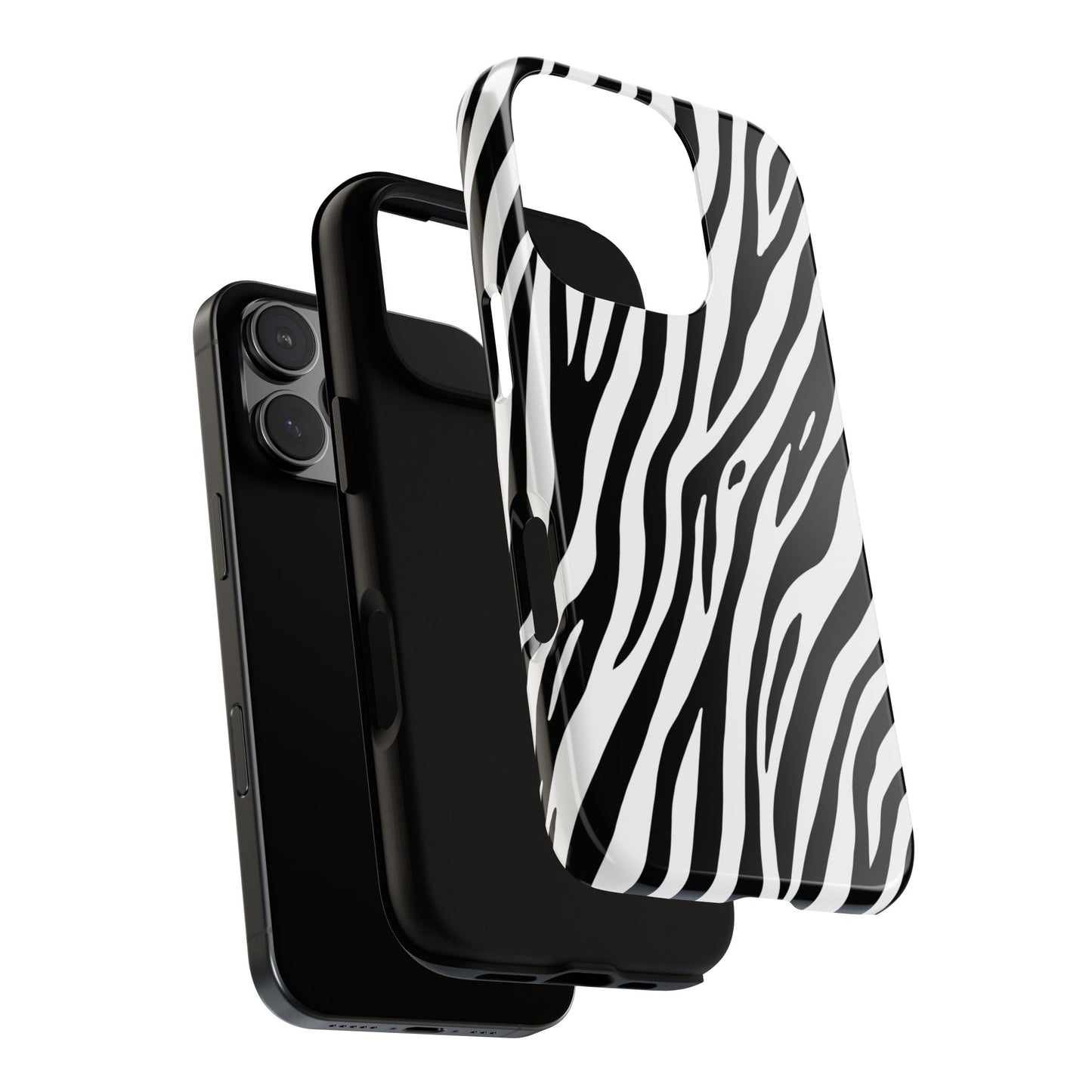 Monochrome Tiger Print Phone Case