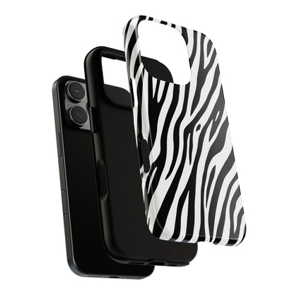 Monochrome Tiger Print Phone Case
