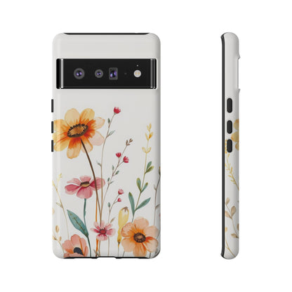 Boho Chic Watercolour Wild Blooms Pattern Phone Case - Multicolor Phone Case - Google Pixel 6 Pro / Glossy