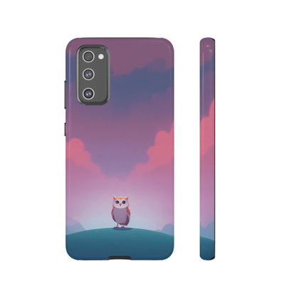 Samsung Galaxy S20 FE / Glossy Phone Case - Watercolour Owl & Cloud Design Phone Case