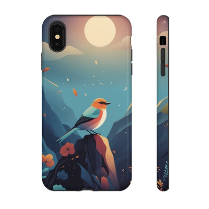 iPhone XS MAX / Glossy Phone Case - Stylised Bird Design Phone Case