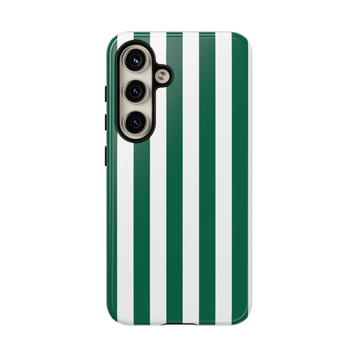Simple Green & White Stripe Pattern Phone Case - Green Phone Case - Samsung Galaxy S24 / Glossy