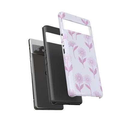 Pretty Lilac Daisy Pattern Phone Case