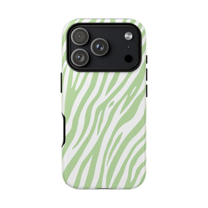 Mint Tiger Print Phone Case
