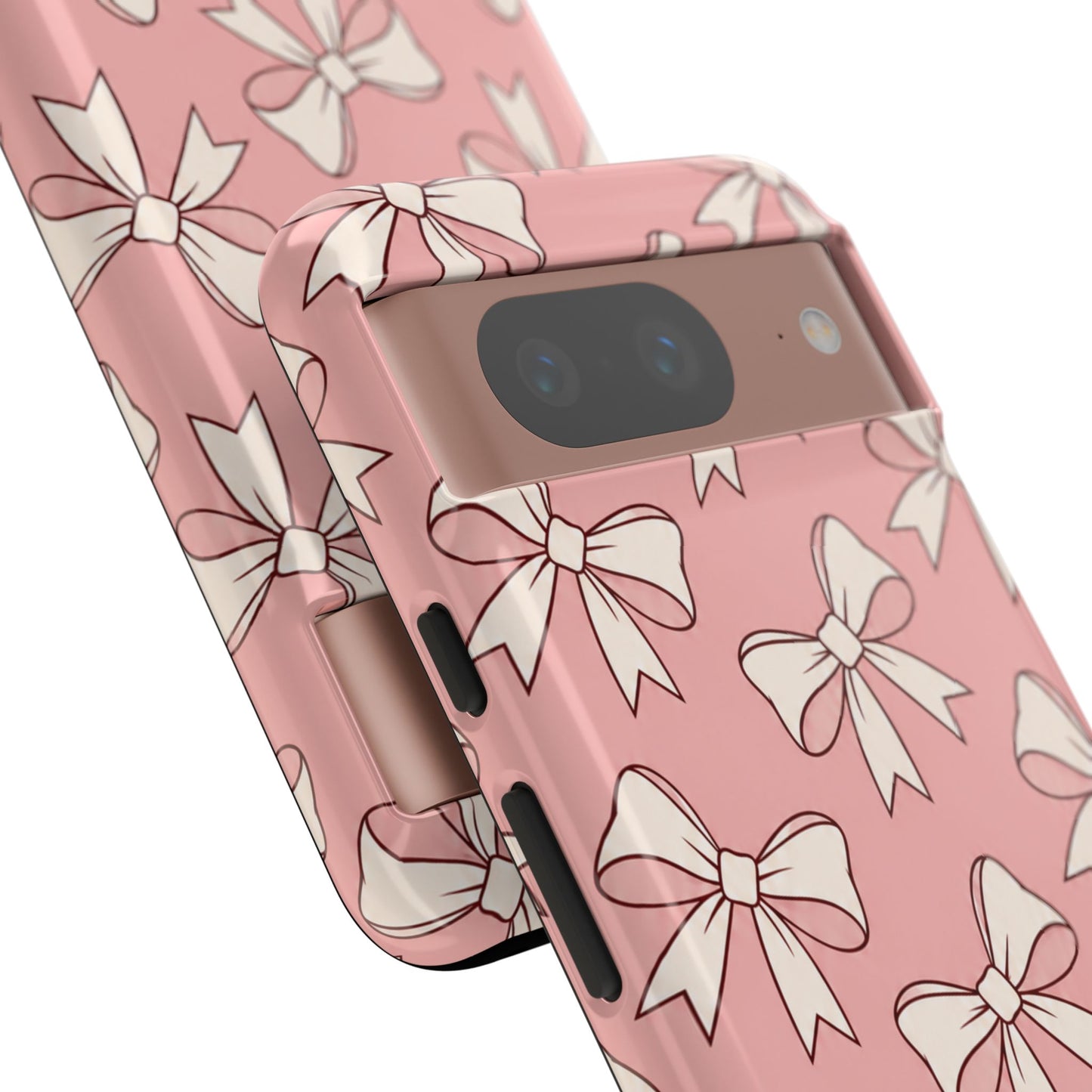 Chic Blush Pink Bow Pattern Phone Case