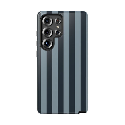 Dark Blue Stripe Pattern Phone Case - Blue Phone Case - Samsung Galaxy S25 Ultra / Glossy