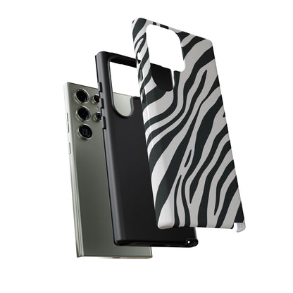 Modern Monochrome Zebra Print Phone Case
