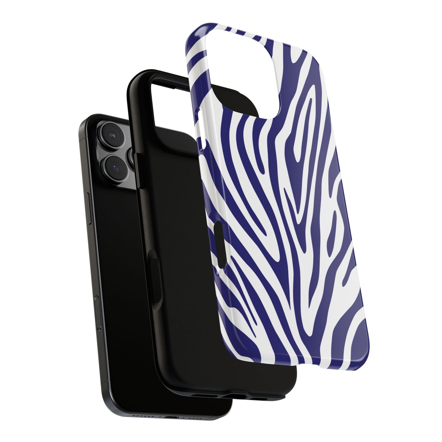 Graphic Blue Tiger Print Phone Case