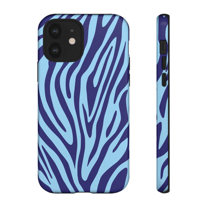 Boutique Sky Blue Tiger Print Phone Case