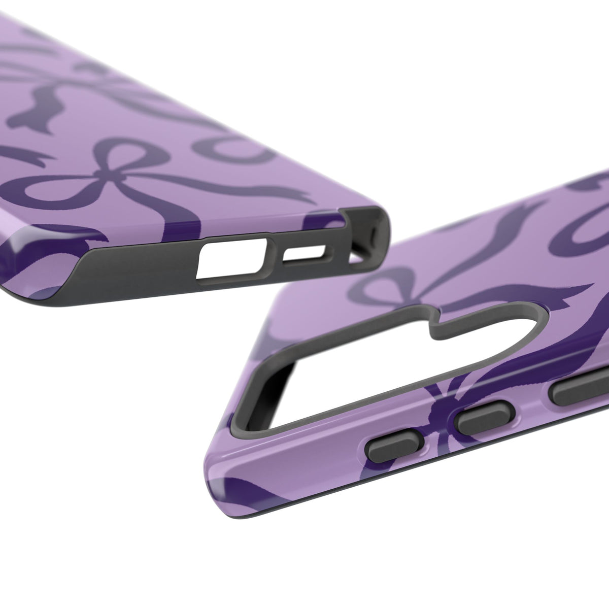Bold Lilac and Deep Purple Bow Pattern Phone Case - Purple Phone Case