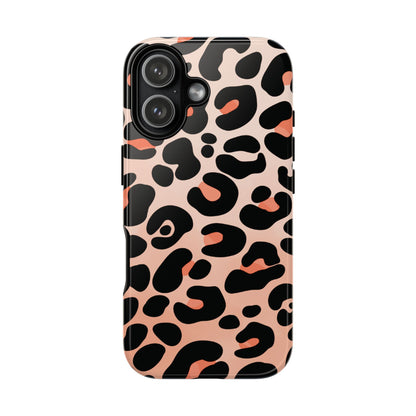 Elegant Peach Leopard Print Phone Case