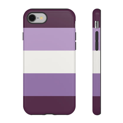 iPhone 8 / Glossy Phone Case - Purple Stripe Pattern Phone Case