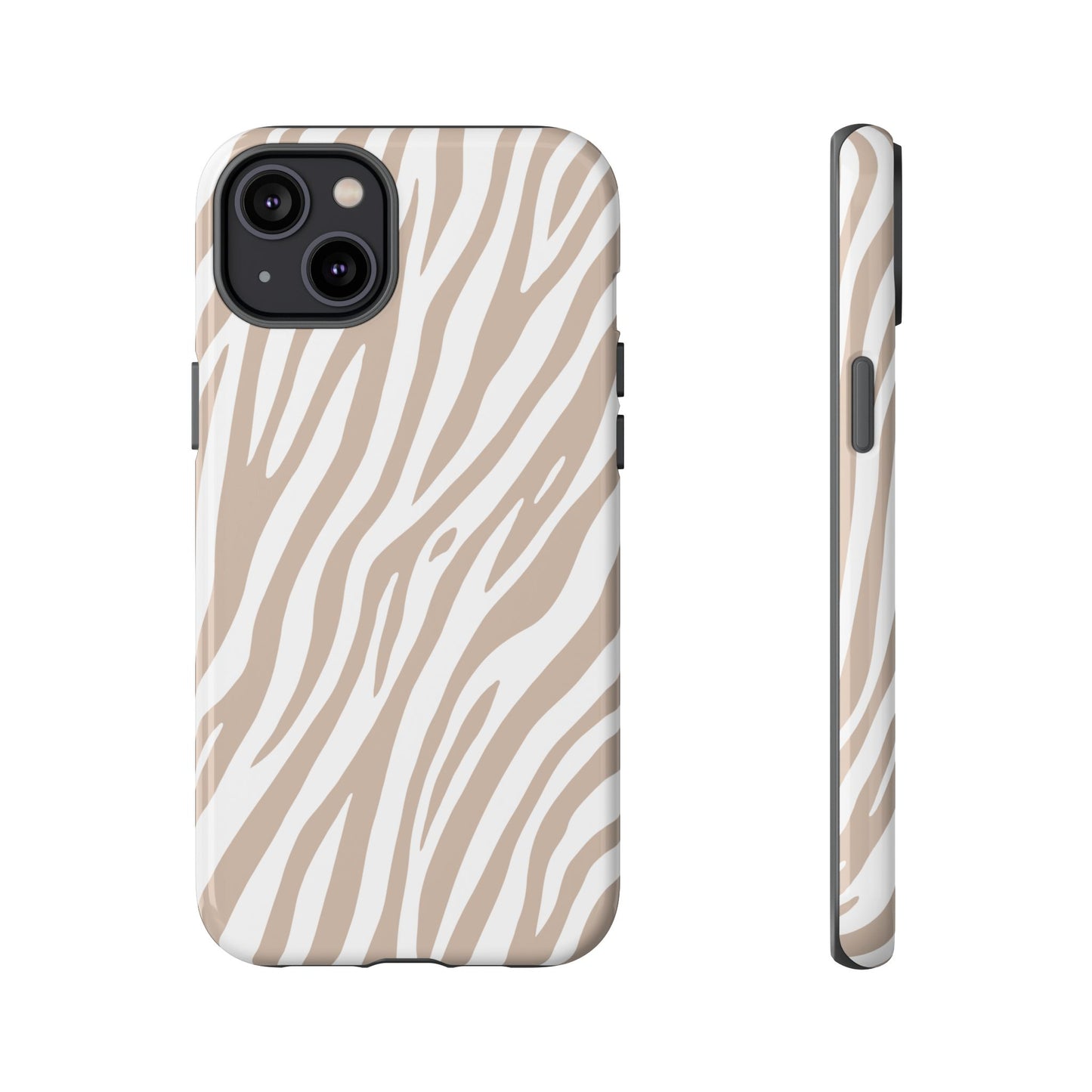 Oatmeal Tiger Print Phone Case