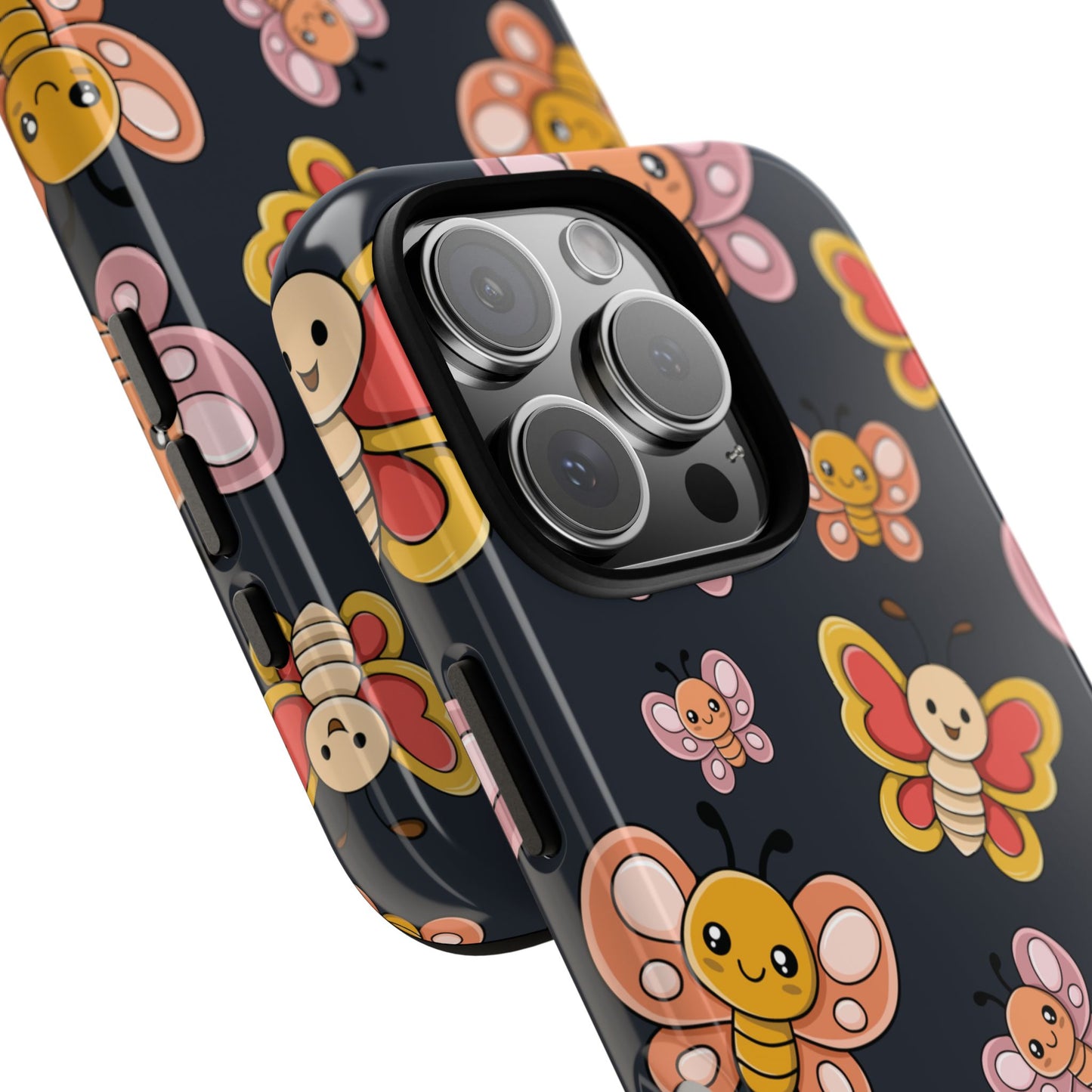 Grey Butterfly Sticker Design Phone Case - Grey Phone Case