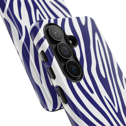 Graphic Blue Tiger Print Phone Case