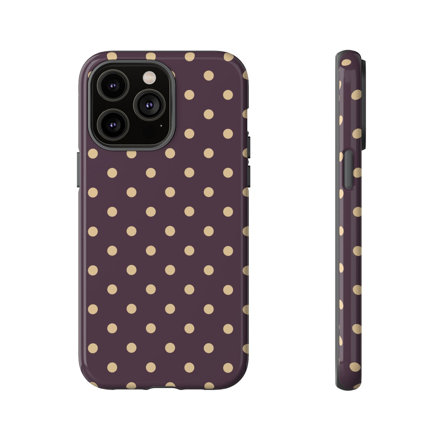 Purple with Yellow Dot Pattern Phone Case