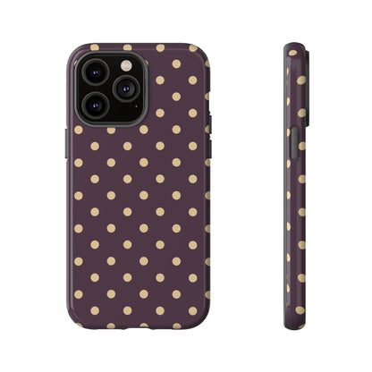 Purple with Yellow Dot Pattern Phone Case