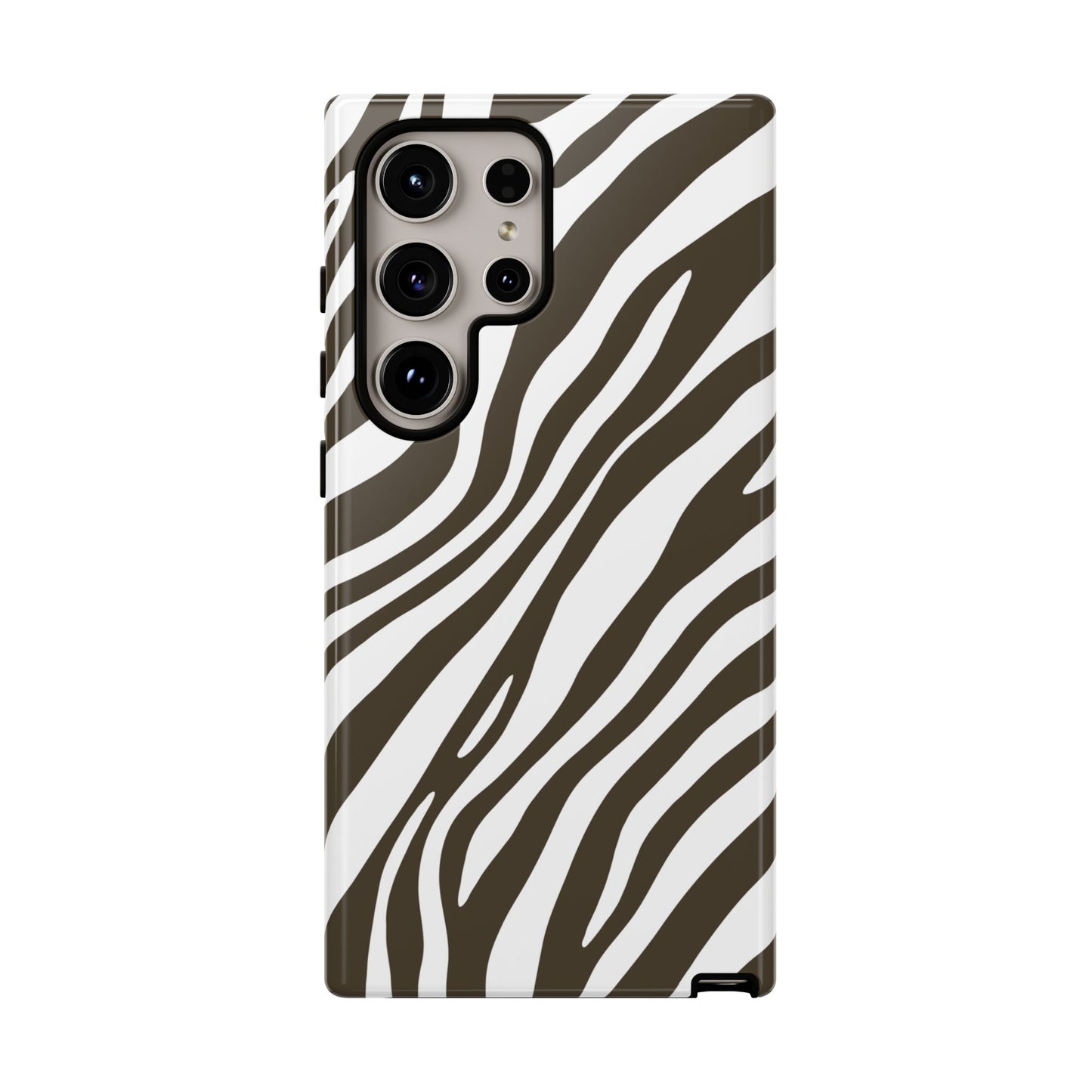 Modern Mocha Zebra Print Phone Case