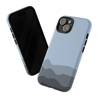 Blue Abstract Waves Protective Phone Case - Blue Phone Case