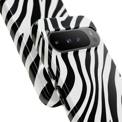 Modern Monochrome Zebra Print Phone Case