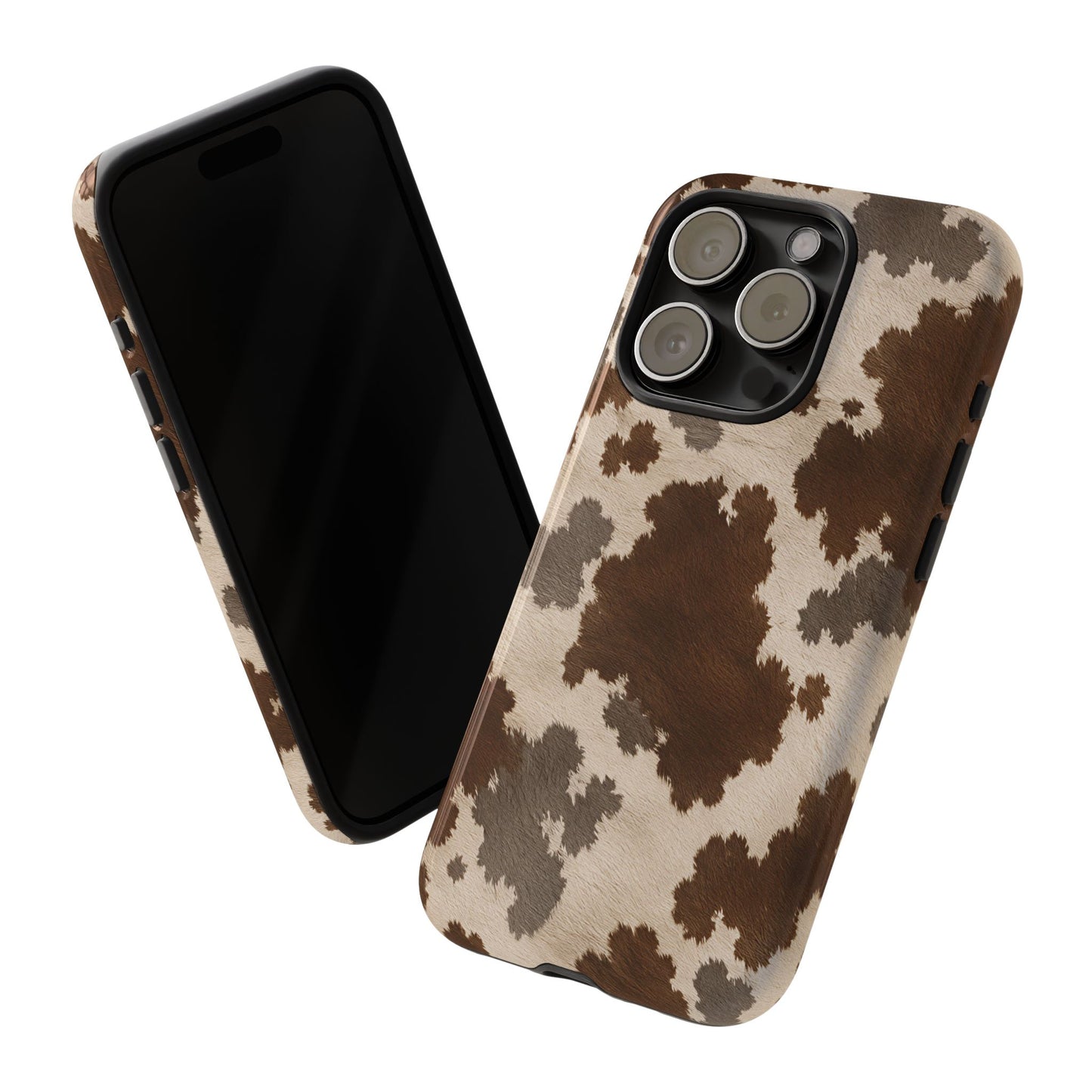 Stylish Mocha Cow Print Phone Case