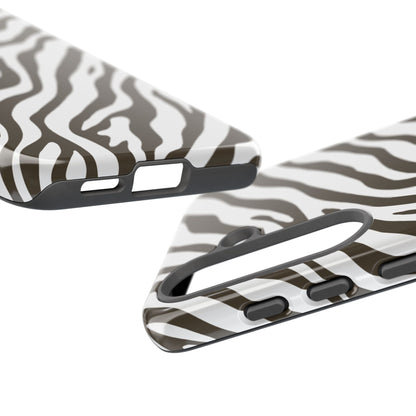 Stylish Mocha Zebra Print Phone Case