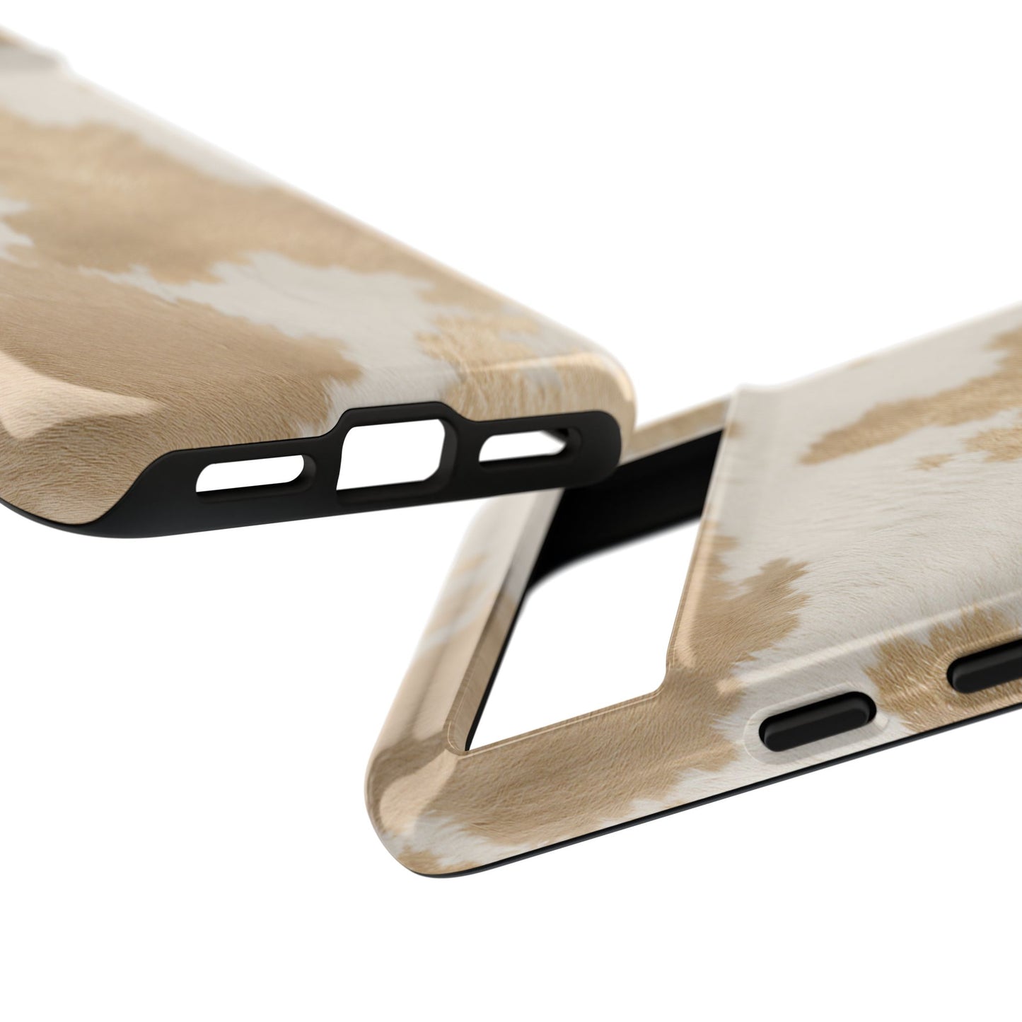 Elegant Champagne Cow Print Phone Case